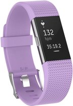 Fitbit Charge 2 siliconen bandje - lichtpaars - Maat L