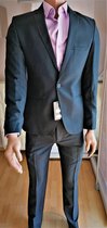 costume d'homme d'affaires | costume / costume deux pièces pour hommes | veste + pantalon | coupe slim | Noir | taille 50-52 XL