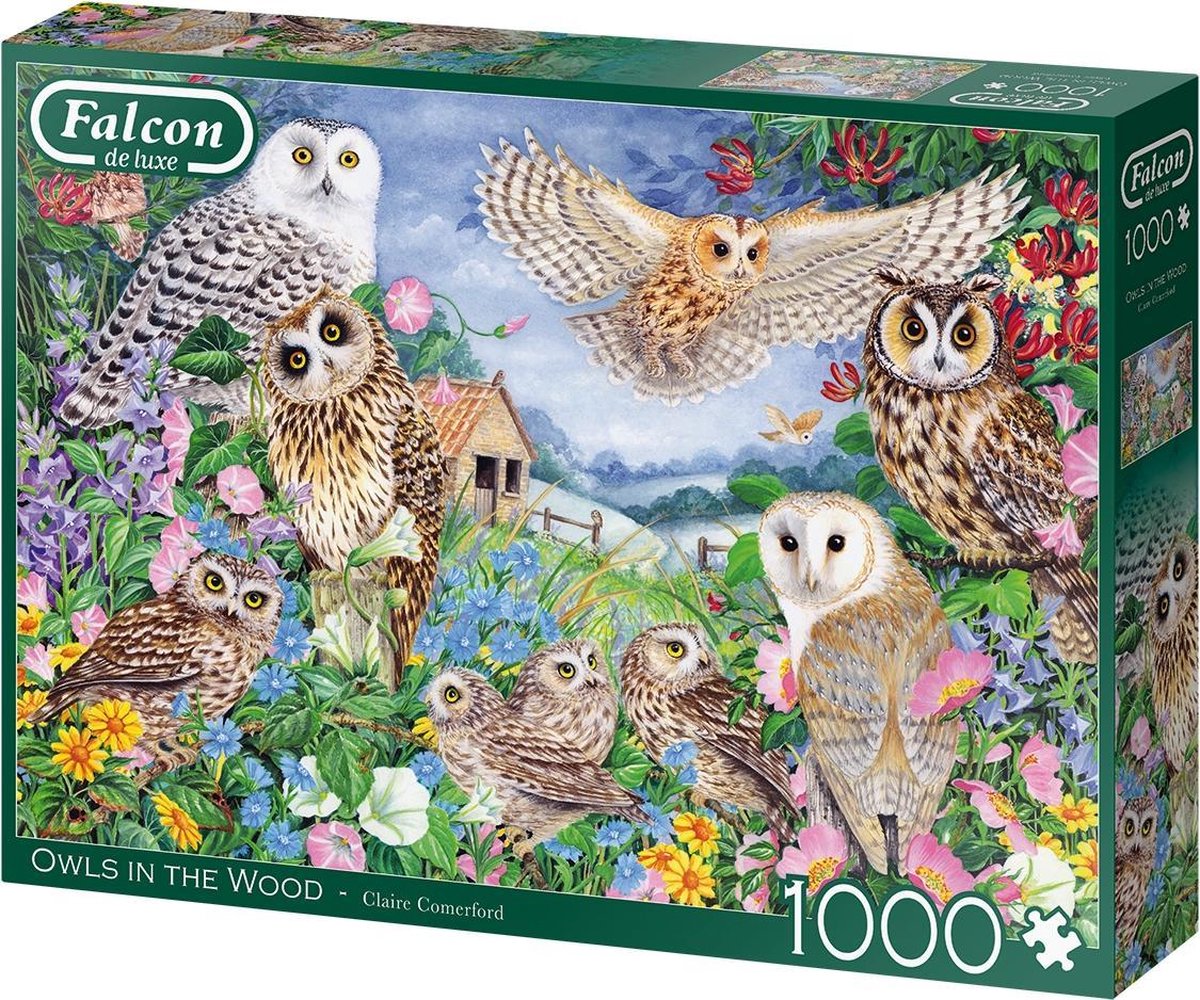 Falcon puzzel Owls in the Wood - Legpuzzel - 1000 stukjes