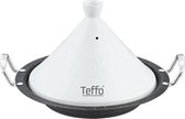 Teffo Tajine Ø 34 cm - Graniet - Geschikt voor alle warmtebronnen, inclusief inductie - Wit / Zwart