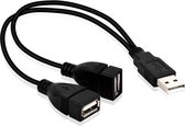 USB hub | 2 poorten | USB 2.0 | Plug & play | 30 centimeter | Zwart