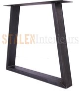 Stalen Trapezium Poot | 100x40|Ongelakt| Koker 100x40 | X-onderstel | Industrieel Tafelonderstel