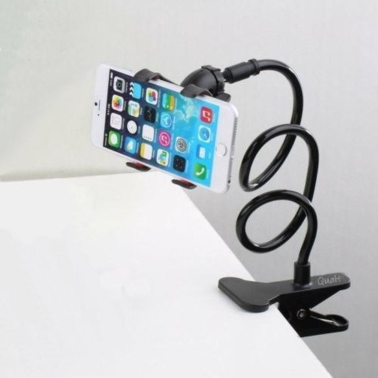 Support téléphone bureau, table ou lit - Pliable avec pince - 70cm -  Universel | bol.com