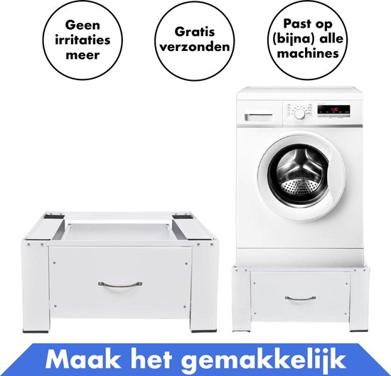 Wasmachine Verhoger Met Lade van In Round - Wit - Wasmachine Verhoging -  Wasmachine... | bol