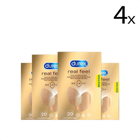 Durex Condooms Nude - Latexvrij - 4x 20 stuks