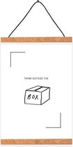 Poster - Think Outside The Box - Wit Zwart
