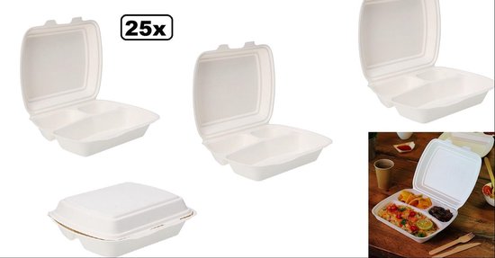 Suikerriet Takeaway Menubox 1000 ml, 2-vaks