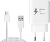 Samsung USB-C snellader fast charger ook voor Sony, Huawei, LG - 1m type C - 2.0A - wit
