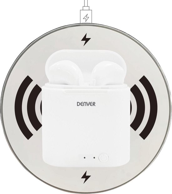 Denver Draadloze Oordopjes met QI charger - Bluetooth Oordopjes - Belfunctie - Draadloze Oortjes- - TWQ40P