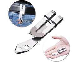 Multifunctionele riem clip houder- Flesopener- sleutelhanger- cash houder- outdoor - Survival set