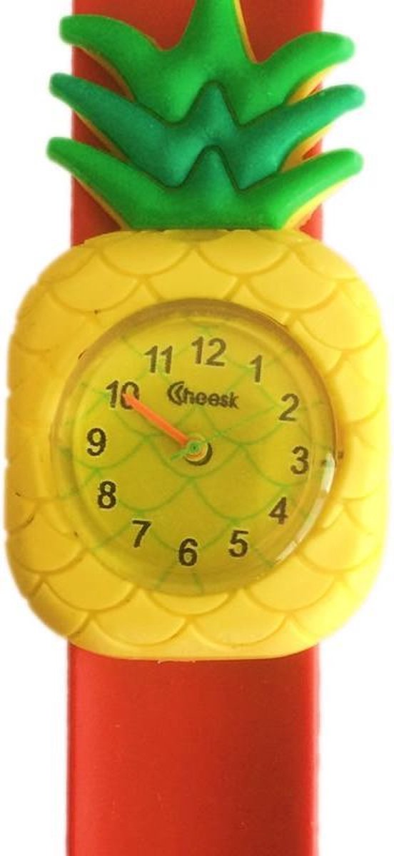 Ananas horloge met een slap on bandje