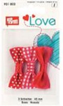 prym love 931802 3 strikjes rood 4,5cm