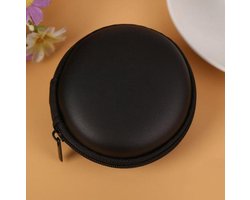 Hardcase Oortjes Hoesje | Opberg Tas Voor Oortjes | Kabeltasje | Opberghoes Voor Kabel | Oortjes In-Ear | Sleutelhouder | Muntjeshouder | Sleutels | Muntjes | Reistas|Zwart | Opslag tas | Opbergruimte | Telefoonaccessoires | Elektronica beschermer