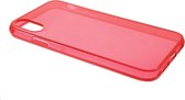 Flexibele softcase iPhone XR - transparant / rood