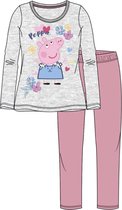 Peppa Pig pyjama - grijs - roos - Maat 128 / 8 jaar