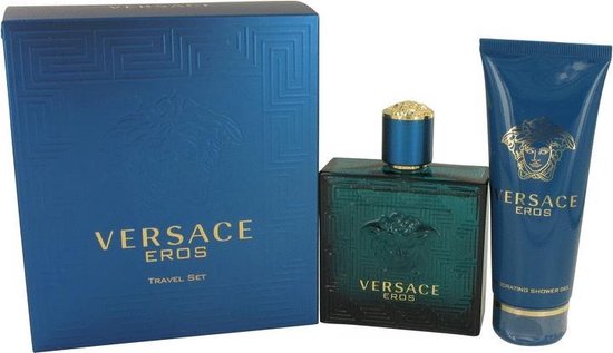 Versace Eros by Versace   – Gift Set – 100 ml Eau De Toilette Spray + 100 ml Shower Gel