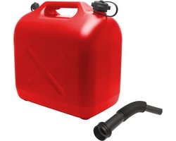 Brandstof Jerrycan 20 Liter Benzine of Diesel - 20L met tuit en ontluchtingsnippel - Brandstoftank - Noodpakket