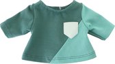 Little Lady Poppenkleding - Paola Reina Gordi - minikane kleding - trui oud groen/ mintgroen met zakje