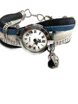 Petra's Sieradenwereld - Horloge leer met hartjessluitingen (8)