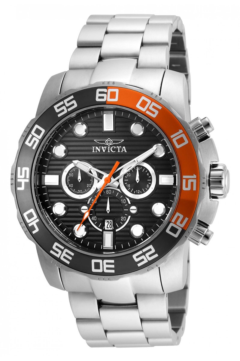 Invicta Pro Diver - SCUBA 22230 Heren Horloge - Waterdicht - Analoog - Quartz Uurwerk - Roestvrij Staal met grijze Wijzerplaat - 50mm