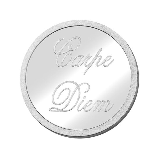 Quiges - Coinholder Coin 25mm Carpe Diem Argenté - EPRS001