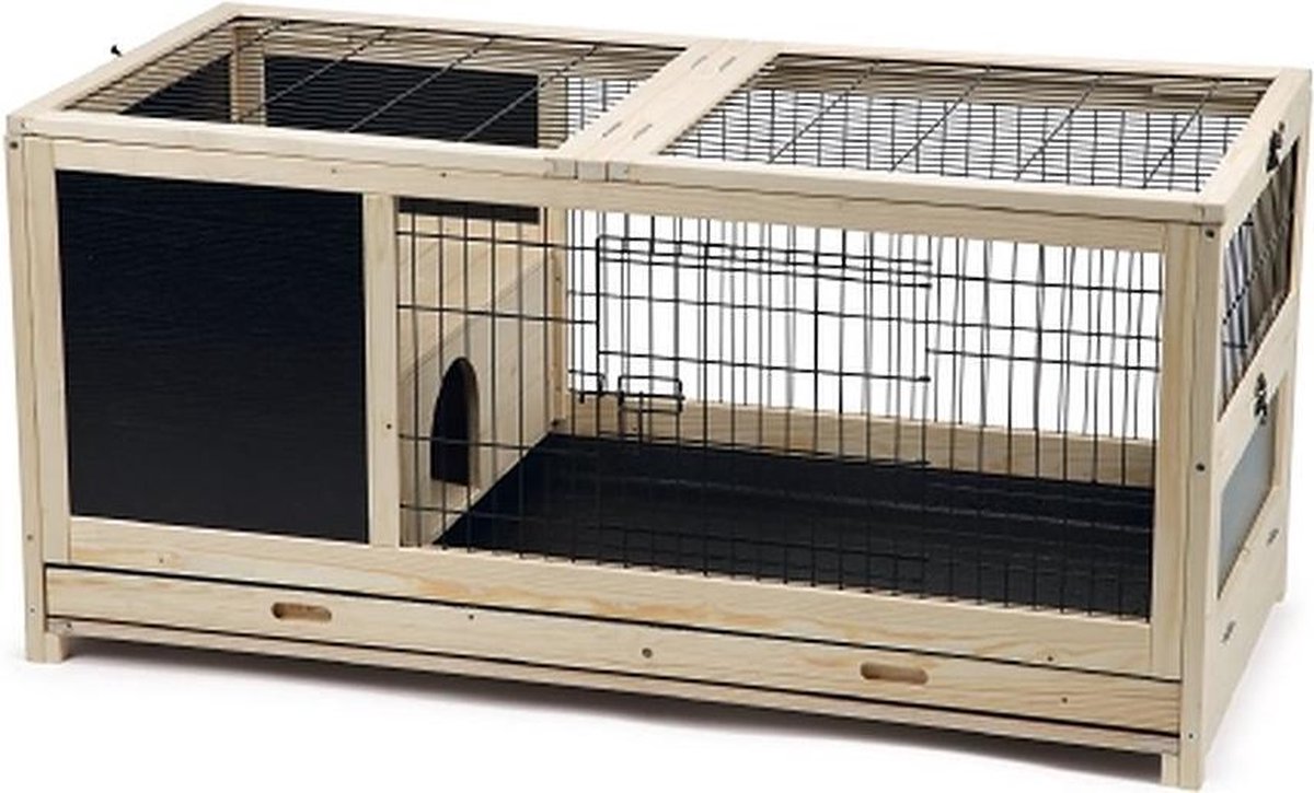 Clapier à lapin - Parcours intérieur - Cage à lapin pour usage intérieur -  Bois -... | bol