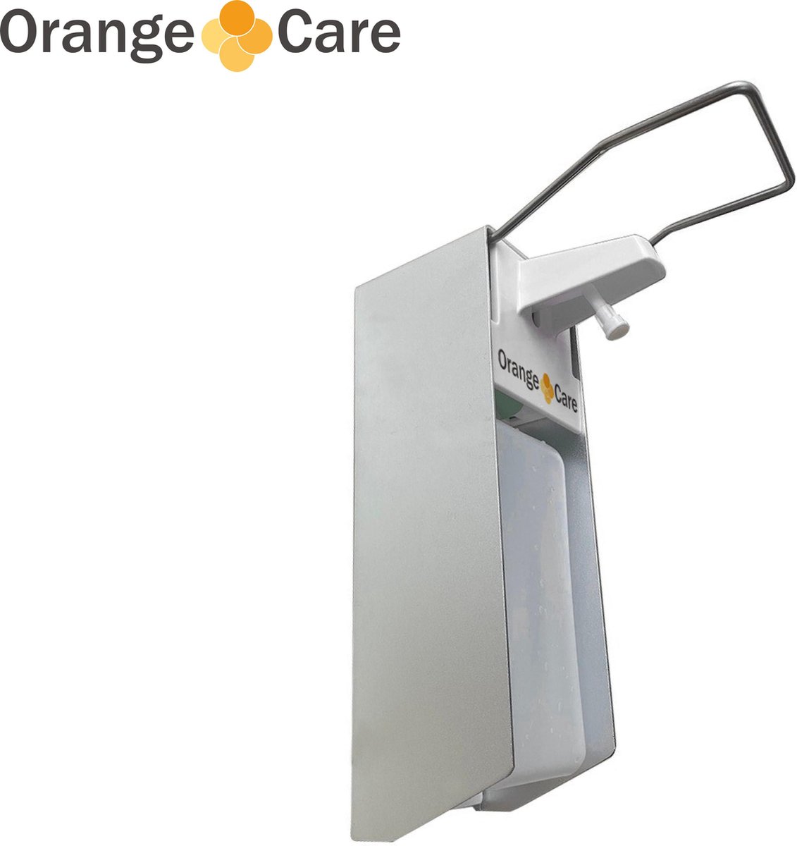 Transparante zeepdispenser voor aan de muur - badkamer keuken - 200 ml - zilver