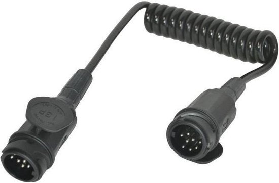 ProPlus Spiraalkabel 3,5M 8 aderig met 2x stekker 13-polig PVC in ProPlus Spiraalkabel 3,5M 8 aderig met 2x stekker 13-polig PVC in