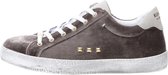 KUNOKA Alex velvet taupe - Sneakers Dames - maat 42 - Wit Taupe