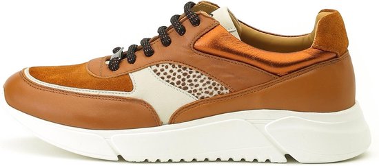 KUNOKA ARI platform sneaker cheetah - Sneakers Dames - maat 37 - Bruin Wit  | bol.com