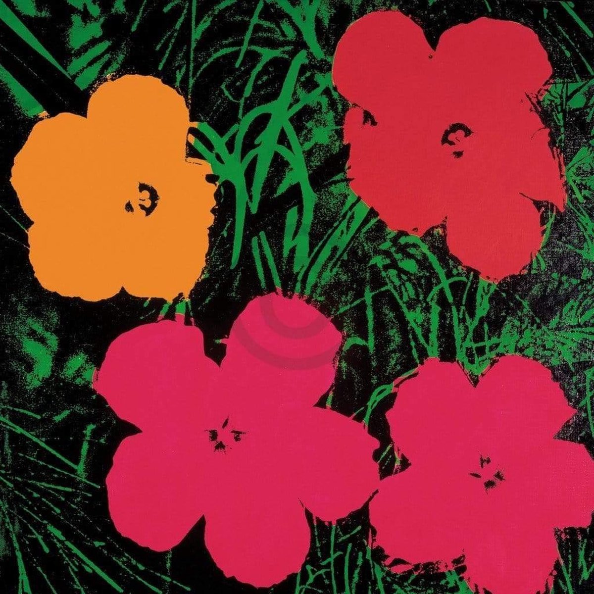 PGM Kunstdruk Andy Warhol - Flowers C, 1964 60x60cm Divers