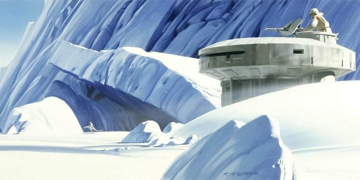 Fotobehang - Star Wars Classic RMQ Hoth Echo Base 500x250cm - Vliesbehang
