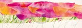 Marta Peuckert - Poppy ribbon pink Kunstdruk 100x35cm