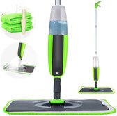 Sproeiwisser | Vloermop | Fles en 2-microvezelovertrekken | Natte\Droge reiniging | Groen