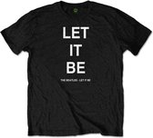 The Beatles - Let It Be Heren T-shirt - S - Zwart