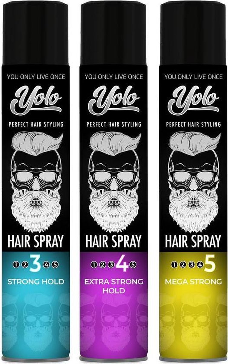 YOLO Perfect Hair Styling Mega Strond 5 Hairspray - Haarspray - 400 ml