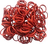 50 gram - elastiek - rood - Ø15 x 1,5mm - in zak - ca 250 stuks