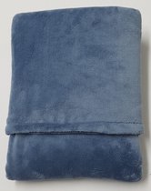 little feet-baby winter dekentje 100 x 75 - jeans blauw wellness fleece