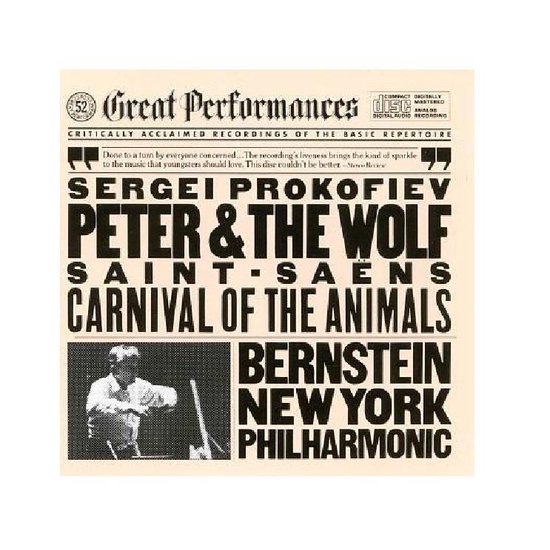 Hoes van "Great Performances": Sergei Prokofiev Peter & The Wolf, Saint-Saens Carnival of the Animals, Bernstein New York Philharmonic.