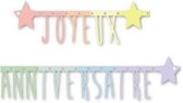 PARTYPRO - Verjaardagsslinger pastelkleuren - Decoratie > Slingers en hangdecoraties