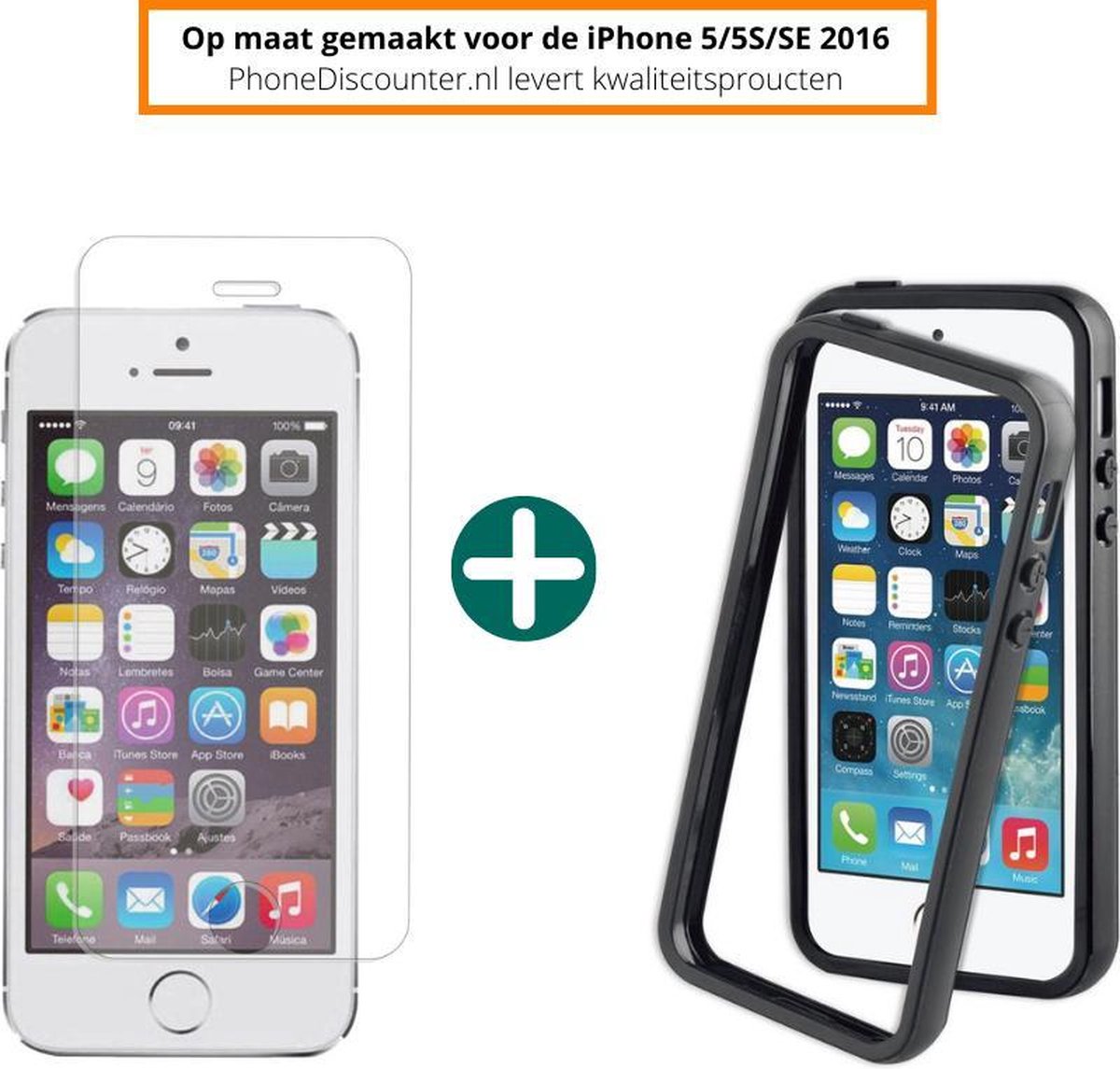 iphone 5 bescherm bumper | iPhone 5 bumper | iPhone 5 bumper hoes zilver | bumper iPhone 5 apple | Apple iPhone 5 hoes cover hoesjes + iPhone 5 Screen Protector Glas Screenprotector