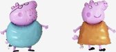 Peppa pig  (Mamma en Pappa pig) set folie ballon