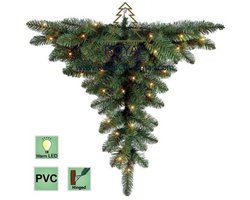 Royal Christmas® - Hang - Plafond Kunstkerstboom op de kop - 70 LED Lampjes  - 120 cm | bol
