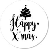 Muurcirkel Wandcirkel Happy Xmas|⌀30cm|Forex|(binnen)