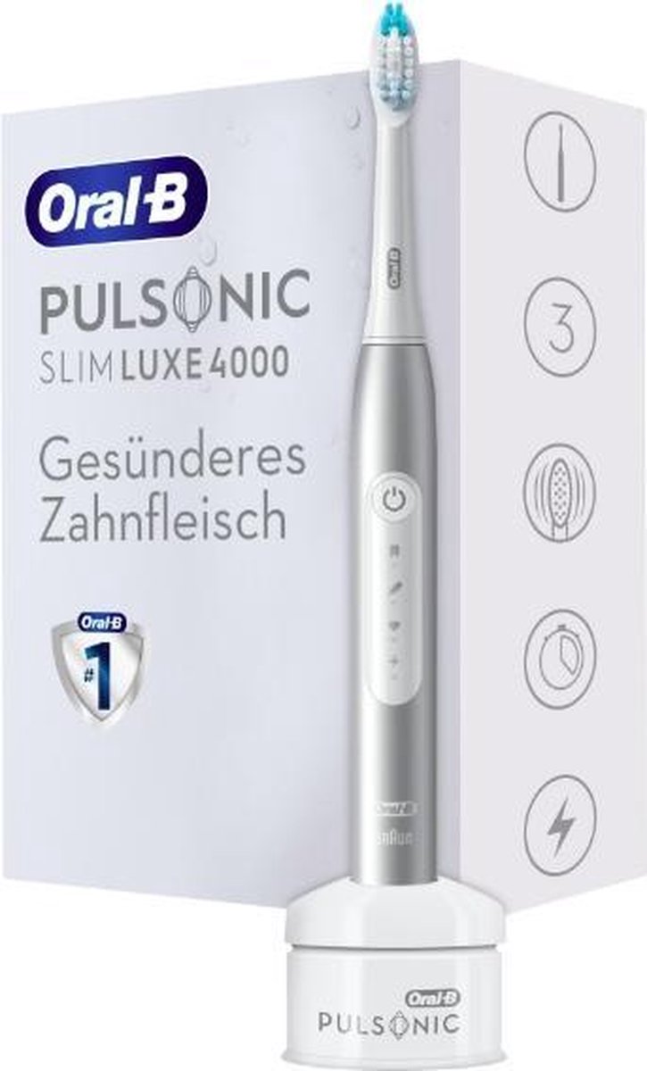Oral-B Pulsonic Slim Luxe 4000 Sonische Tandenborstel Platina - afbeelding 3