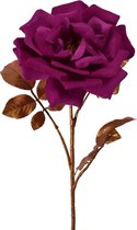 Viv! Home Luxuries Roos - extra groot - zijden bloem - paars met goud - topkwaliteit