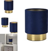 Tafellamp – Afmeting (H) 20 cm – Lampkap (Ø) 15 cm – Fitting 1 x E14 – Kleur koper & blauw
