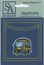 Opstrijk applicaties / Strijk Patch Set / Auto bus /Formaat: 4,3 x 3,8 cm