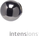 Intensions Modern roede eindknop bola 20 mm - 2 stuks - zwart nikkel