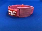 SOS armband Kinderen Roze Siliconen Roze